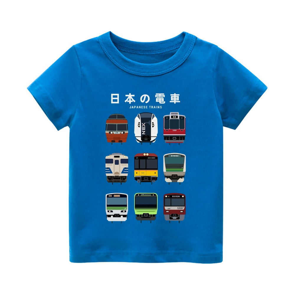 Trains Vintage Kids Cotton T-shirt