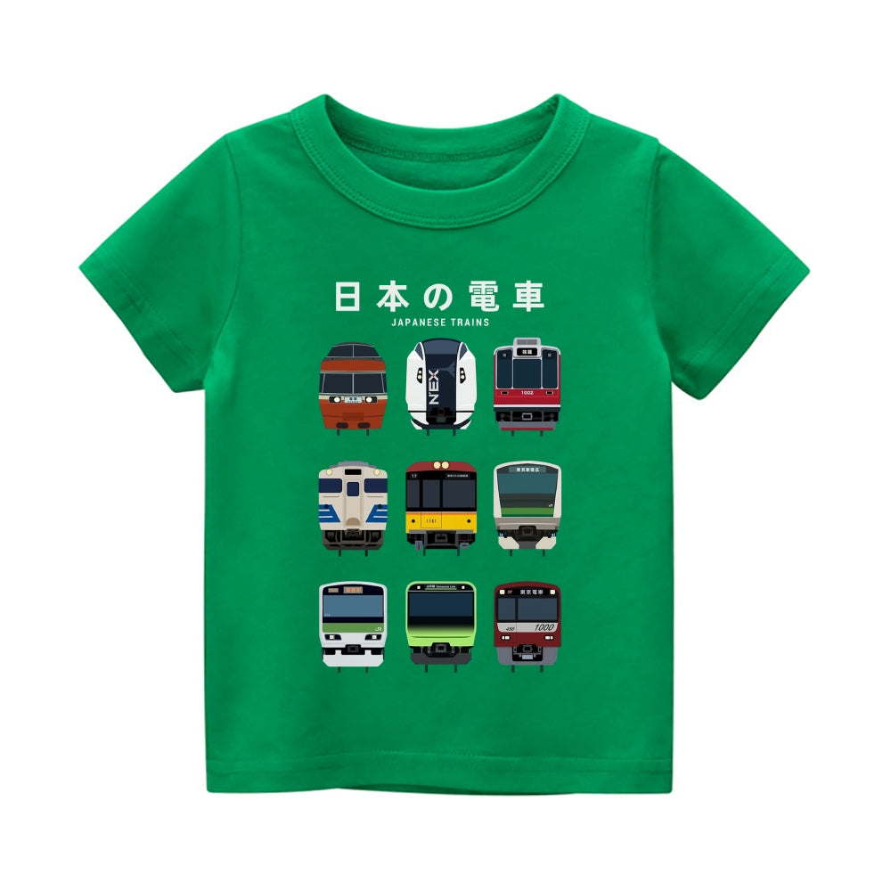Trains Vintage Kids Cotton T-shirt