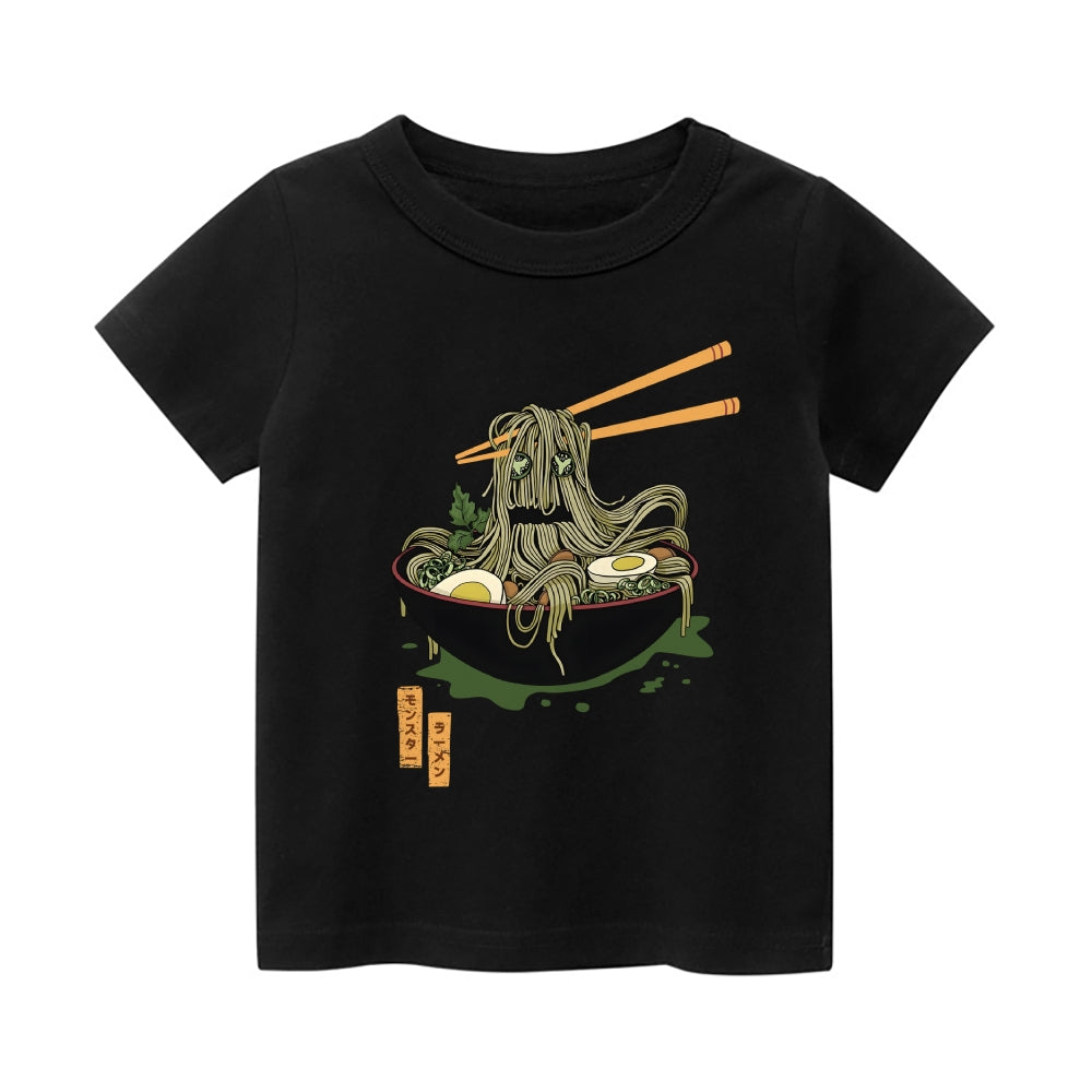 Ramen Yokai Vintage Kids Cotton T-shirt