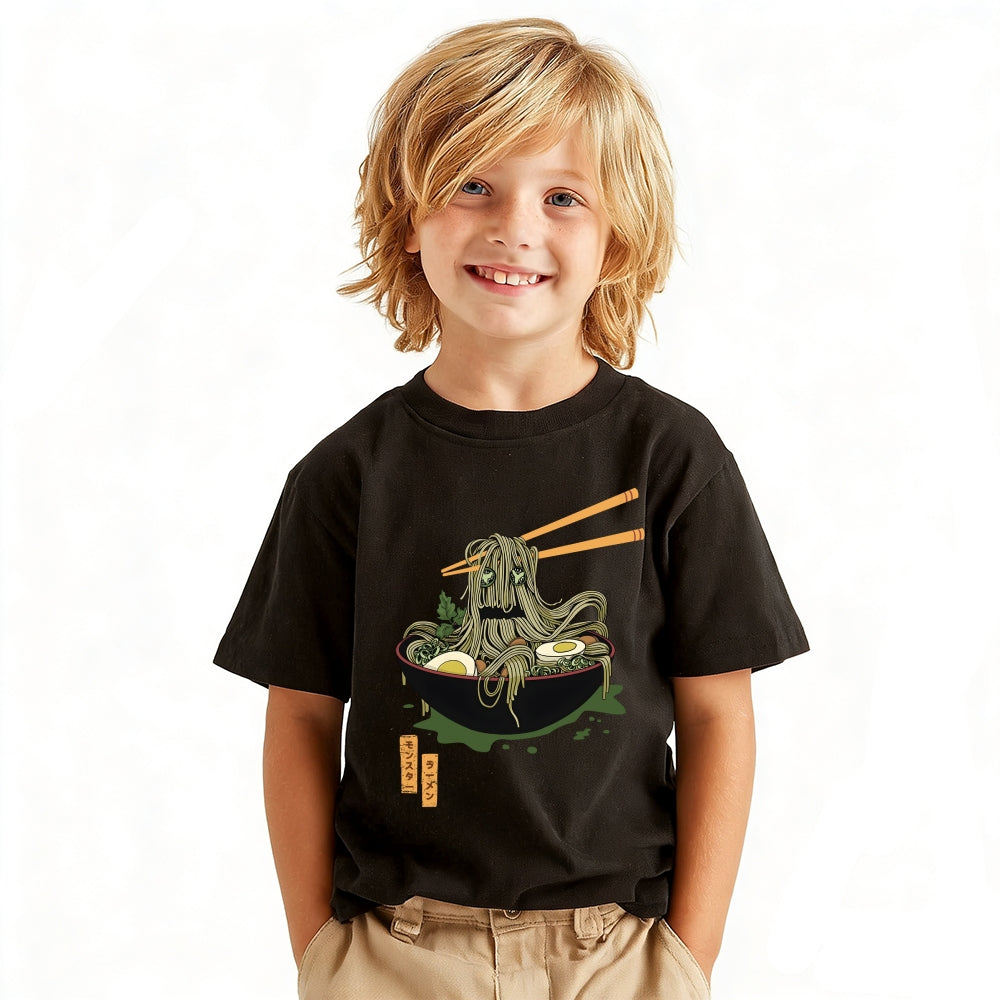 Ramen Yokai Vintage Kids Cotton T-shirt