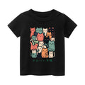 Cat Vintage Kids Cotton T-shirt