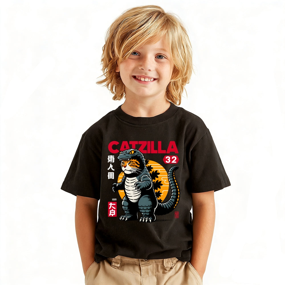 Catzilla Vintage Kids Cotton T-shirt