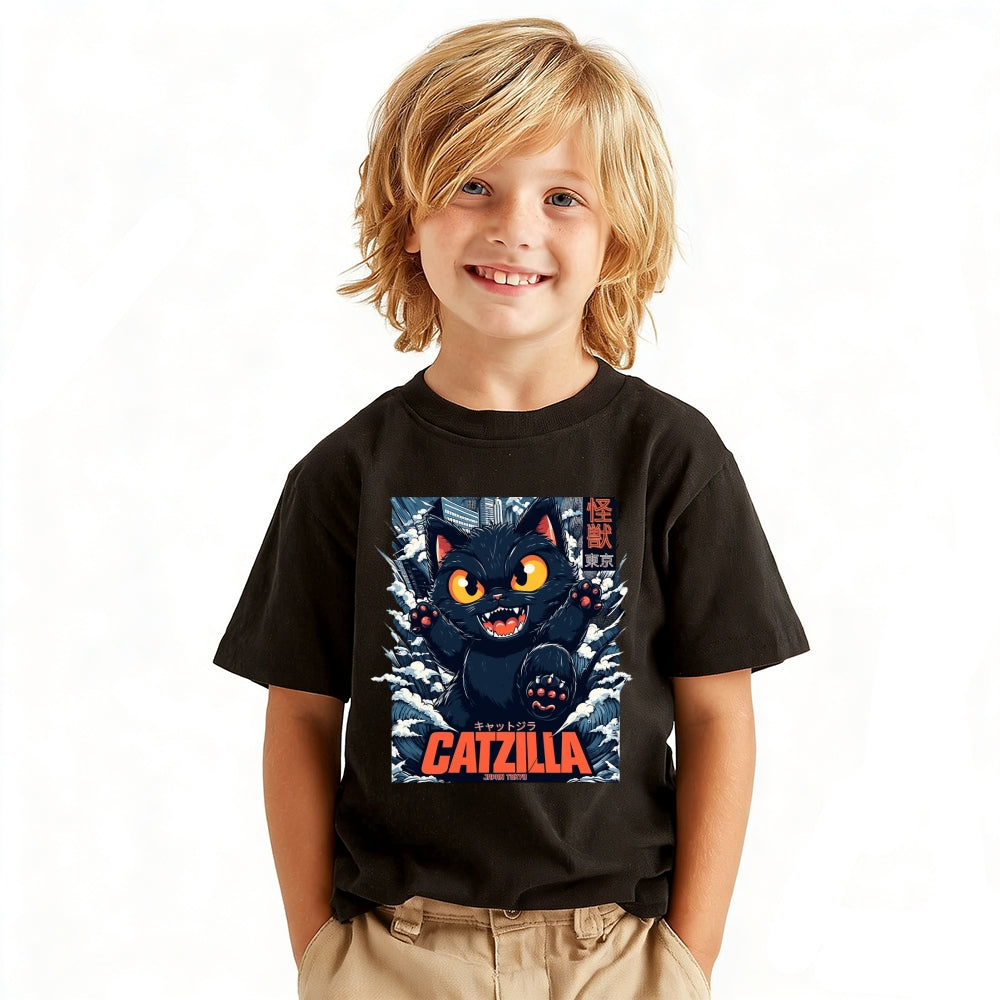 Catzilla Vintage Kids Cotton T-shirt