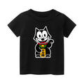 Lucky Cat Vintage Kids Cotton T-shirt