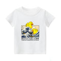Great Wave Yellow Duck Vintage Kids Cotton T-shirt
