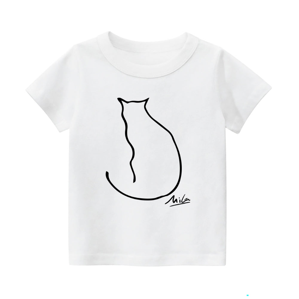 Cat Vintage Kids Cotton T-shirt