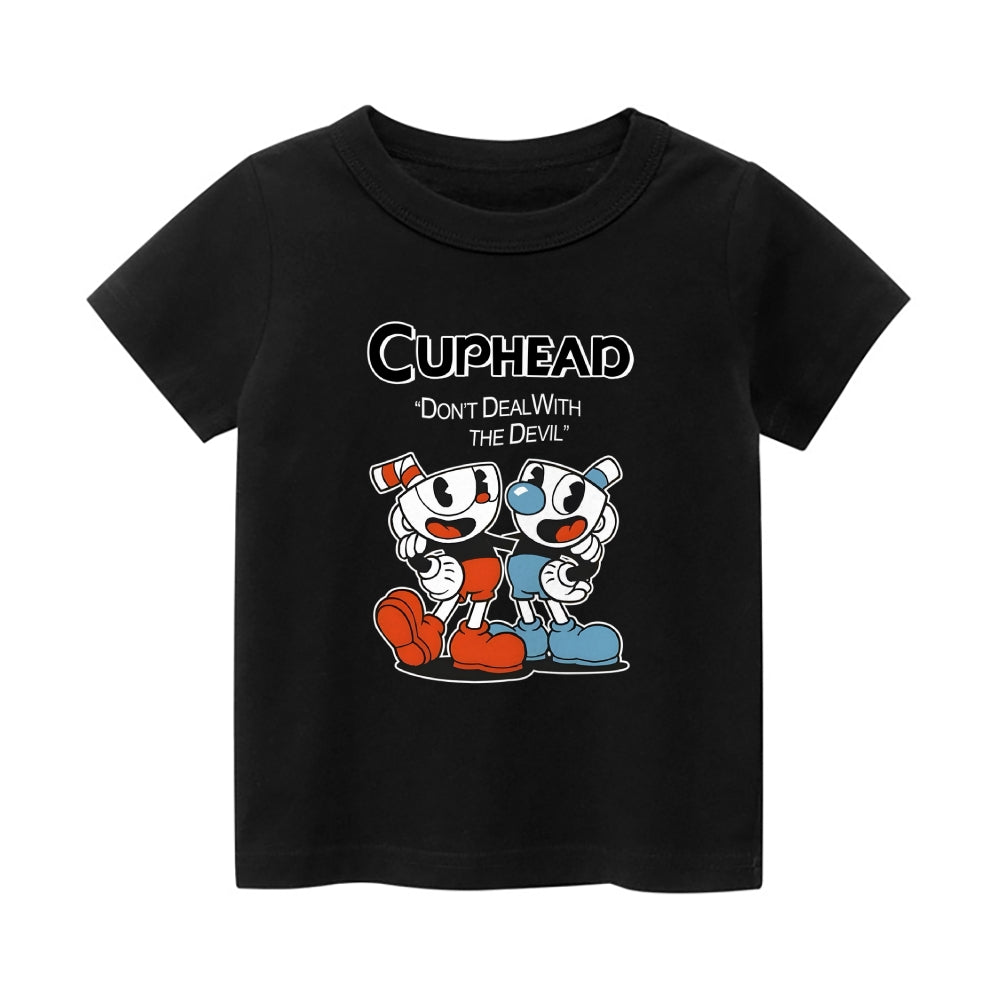 Cuphead Vintage Kids Cotton T-shirt