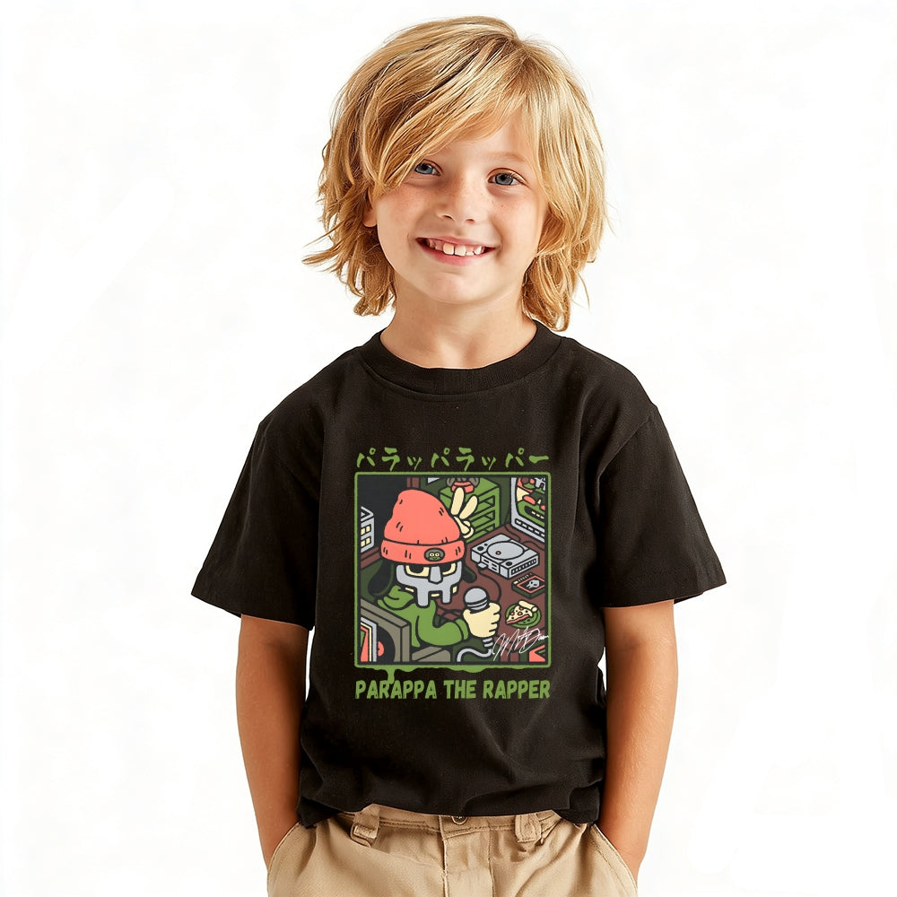 Parappa Rapper Dog Vintage Kids Cotton T-shirt