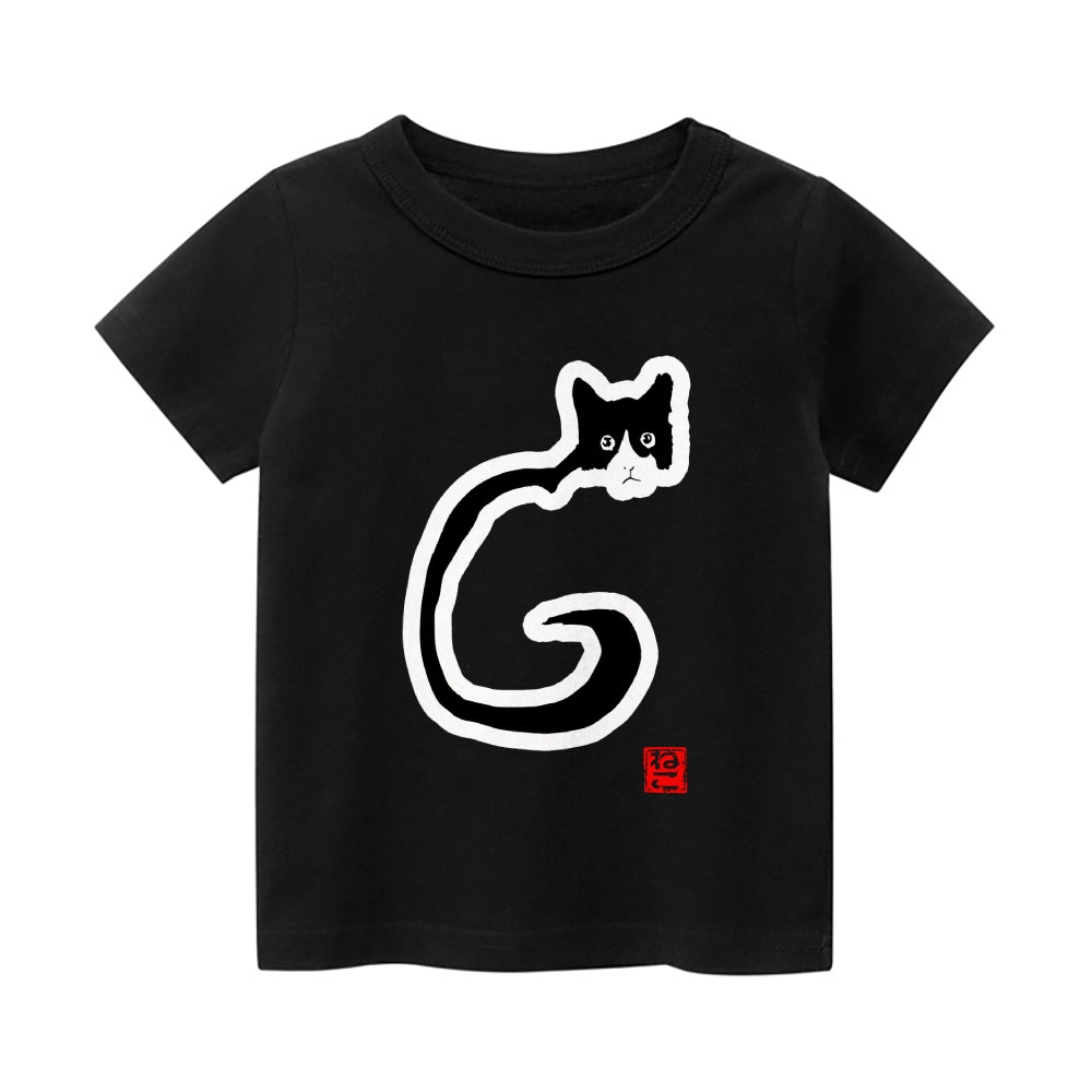 Cat Vintage Kids Cotton T-shirt