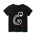 Cat Vintage Kids Cotton T-shirt