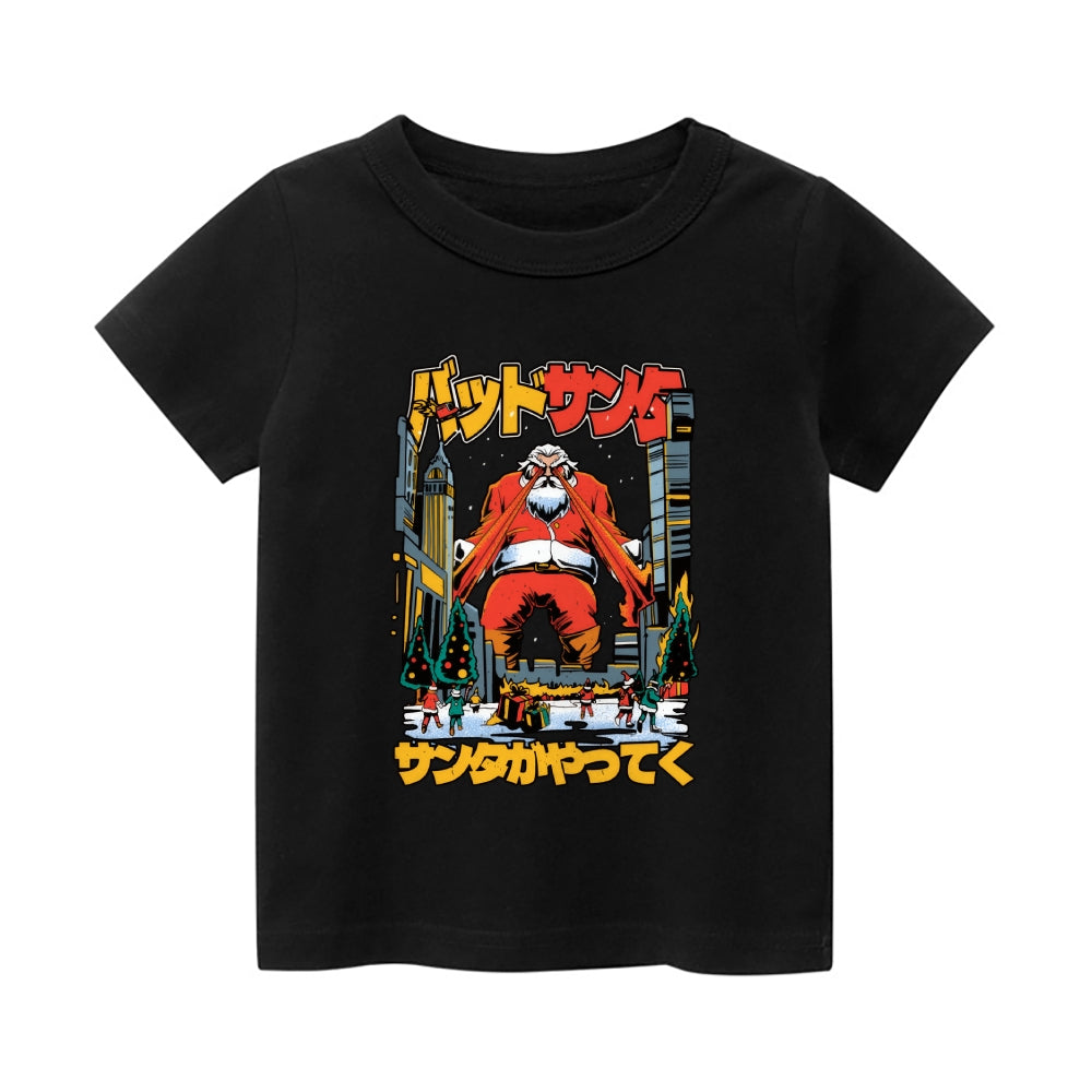 Christmas Santa Claus Vintage Kids Cotton T-shirt