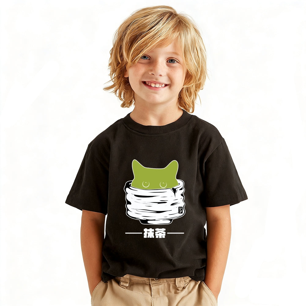 Matcha Vintage Kids Cotton T-shirt