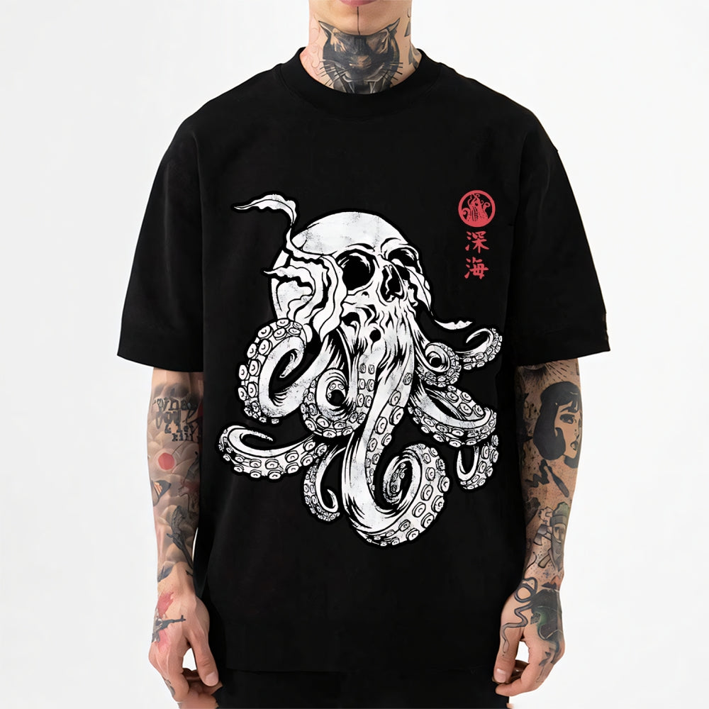 Skull Octopus Japanese Style Classic Tee