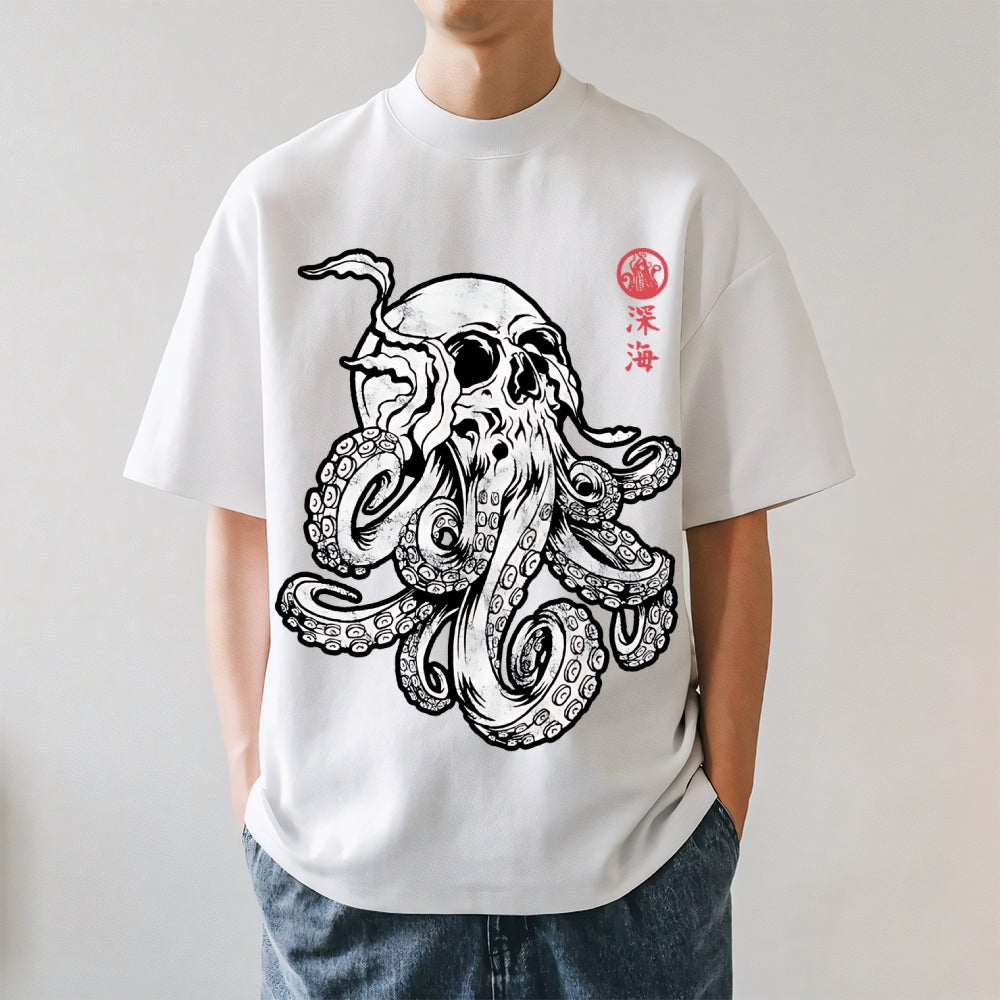 Skull Octopus Japanese Style Classic Tee