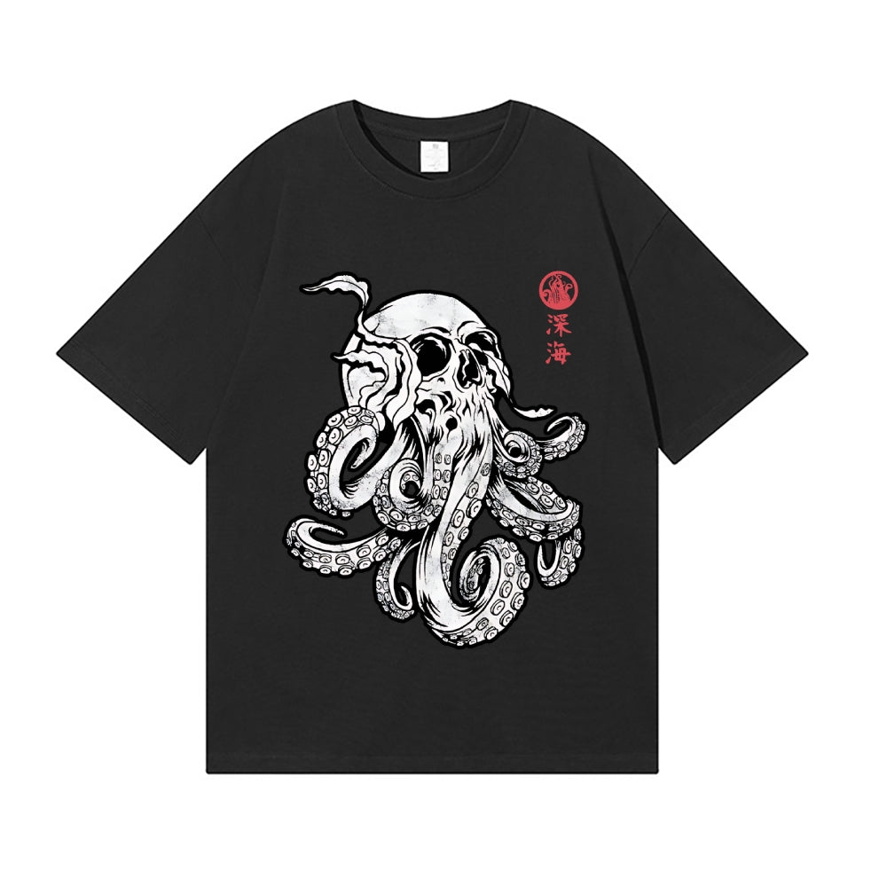 Skull Octopus Japanese Style Classic Tee