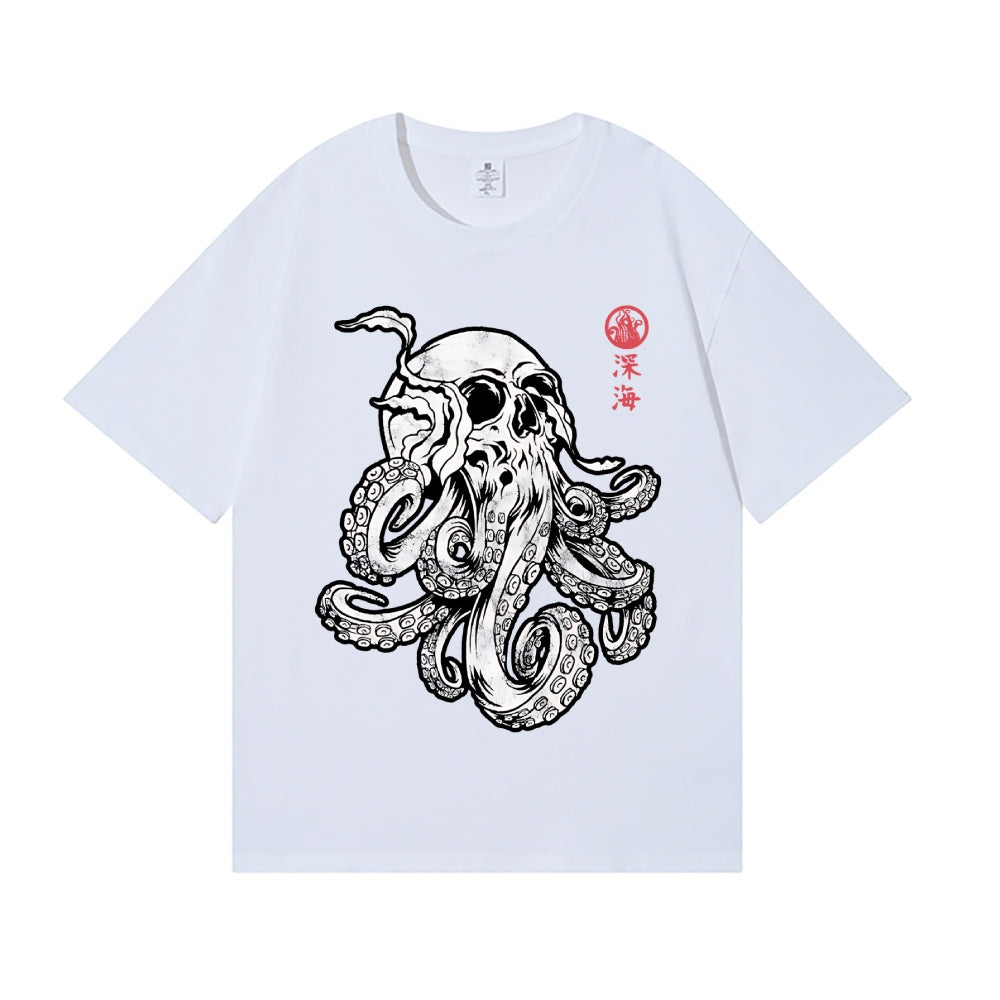 Skull Octopus Japanese Style Classic Tee
