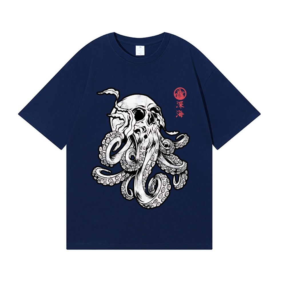 Skull Octopus Japanese Style Classic Tee
