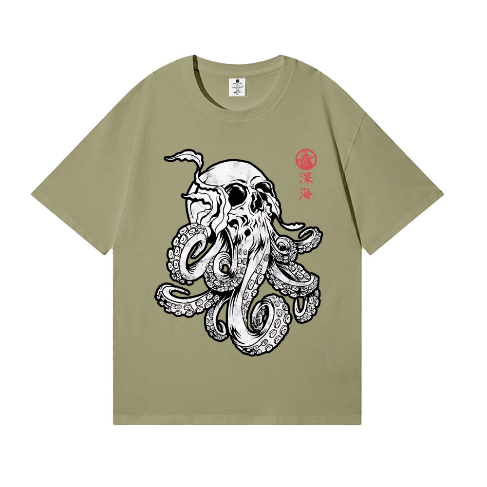 Skull Octopus Japanese Style Classic Tee