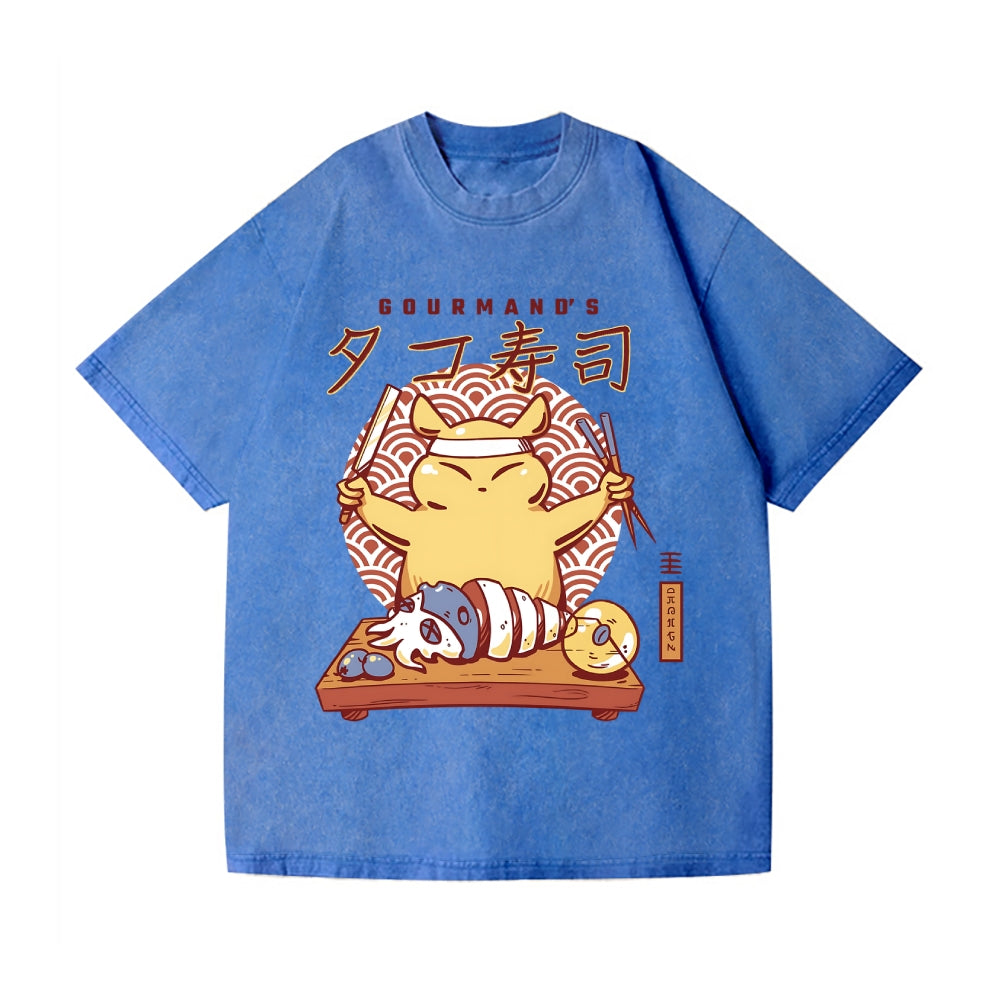 Gourmand's Takoyaki Vintage Wash Japanese Design T-Shirt