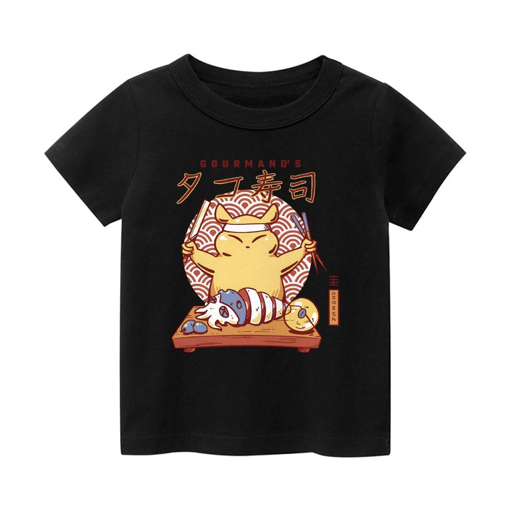 Gourmand's Takoyaki Vintage Kids Cotton T-shirt