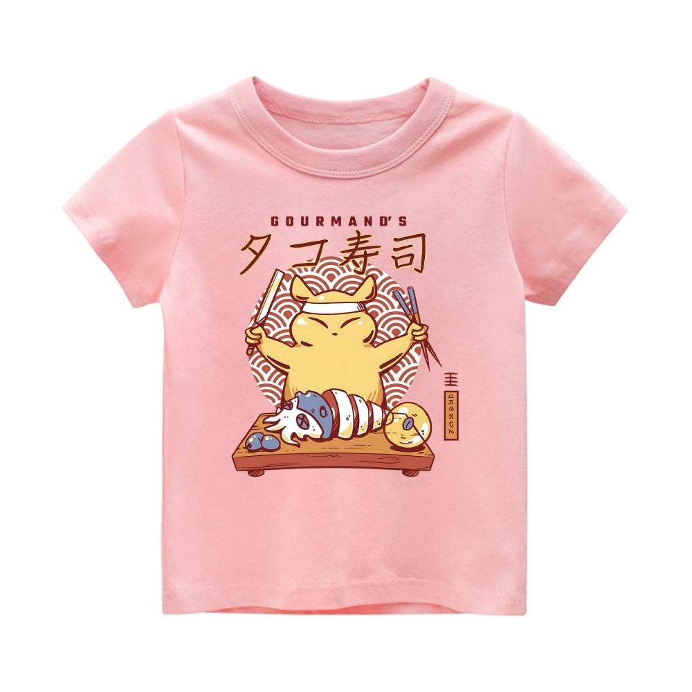 Gourmand's Takoyaki Vintage Kids Cotton T-shirt