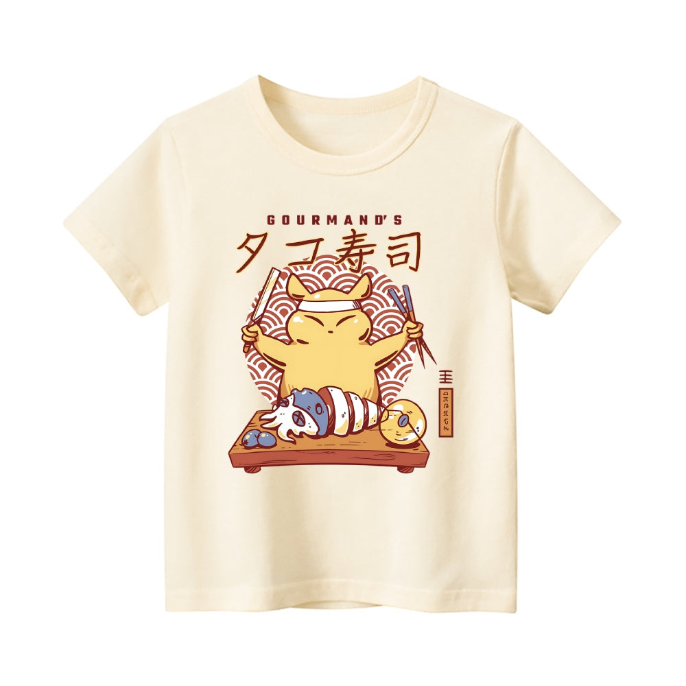 Gourmand's Takoyaki Vintage Kids Cotton T-shirt