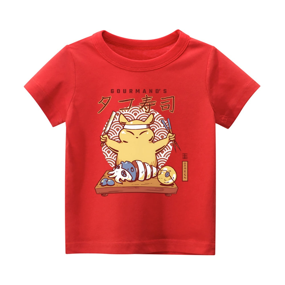 Gourmand's Takoyaki Vintage Kids Cotton T-shirt