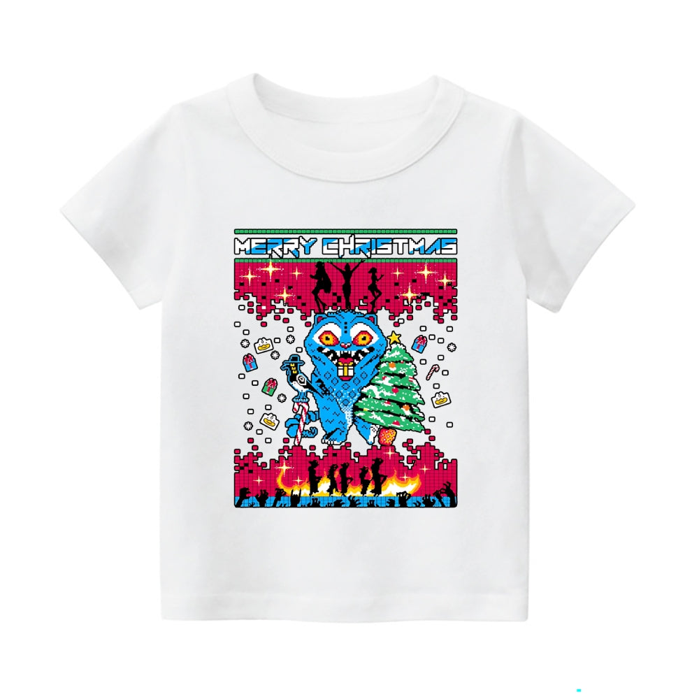 Christmas Kpop Hunter Demon Vintage Kids Cotton T-shirt
