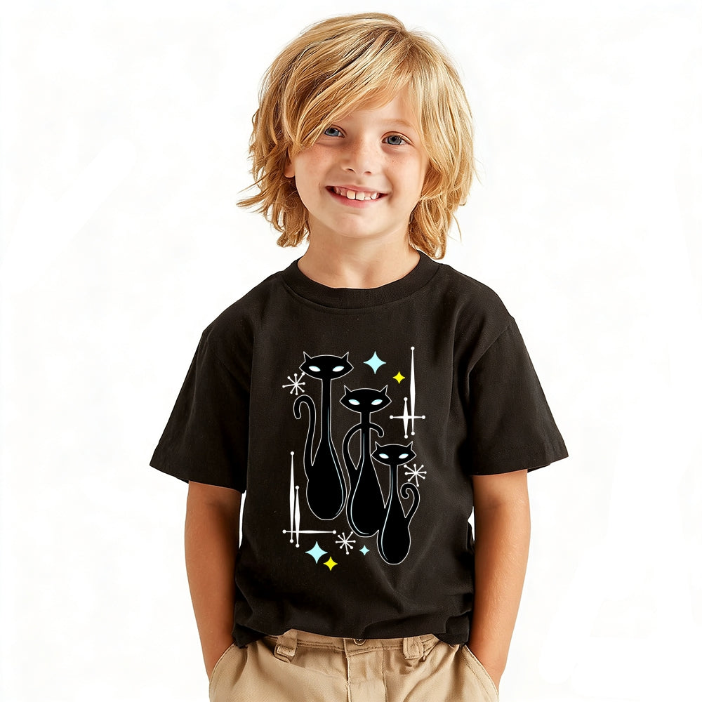 Atomic Cat Vintage Kids Cotton T-shirt