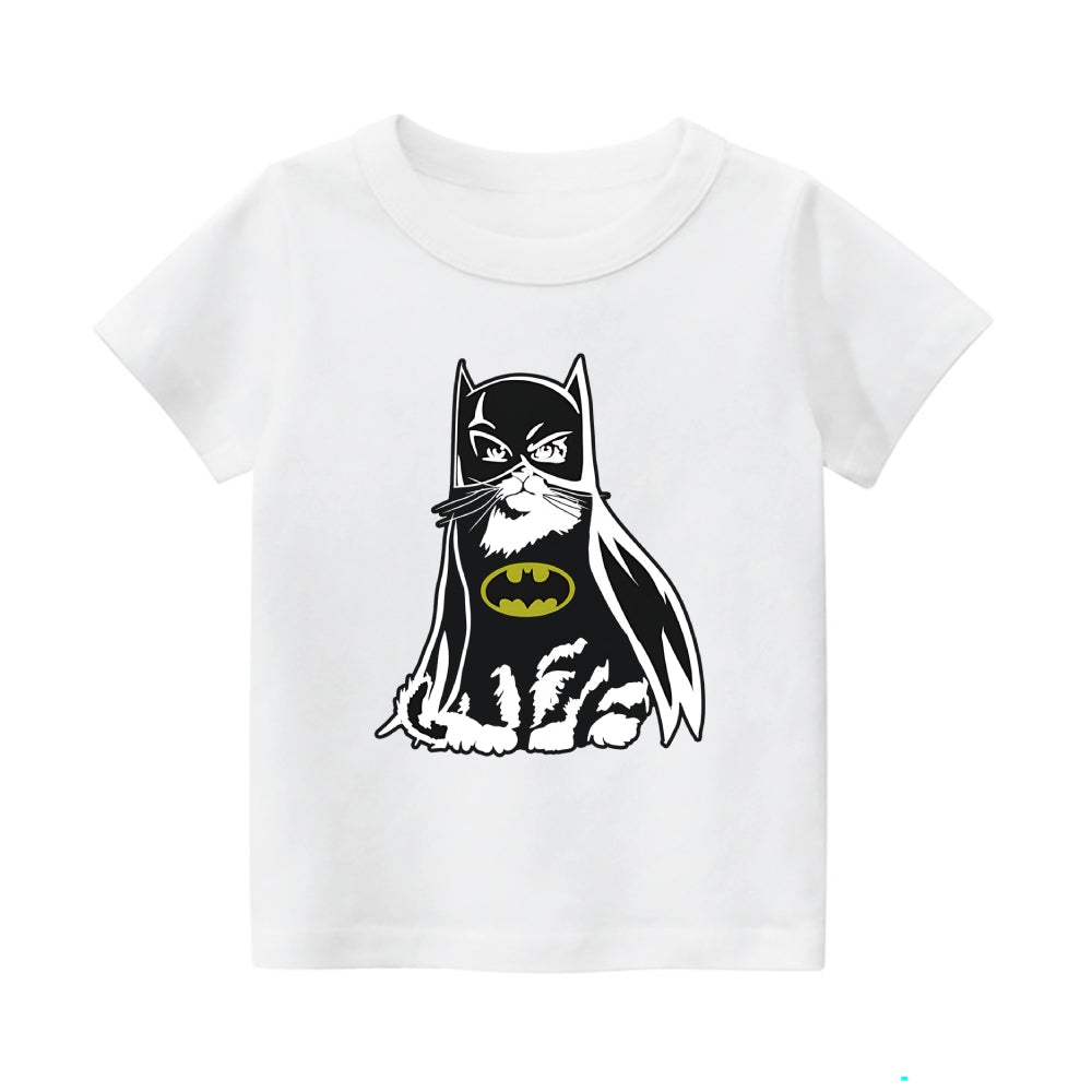 Catman Cat Vintage Kids Cotton T-shirt