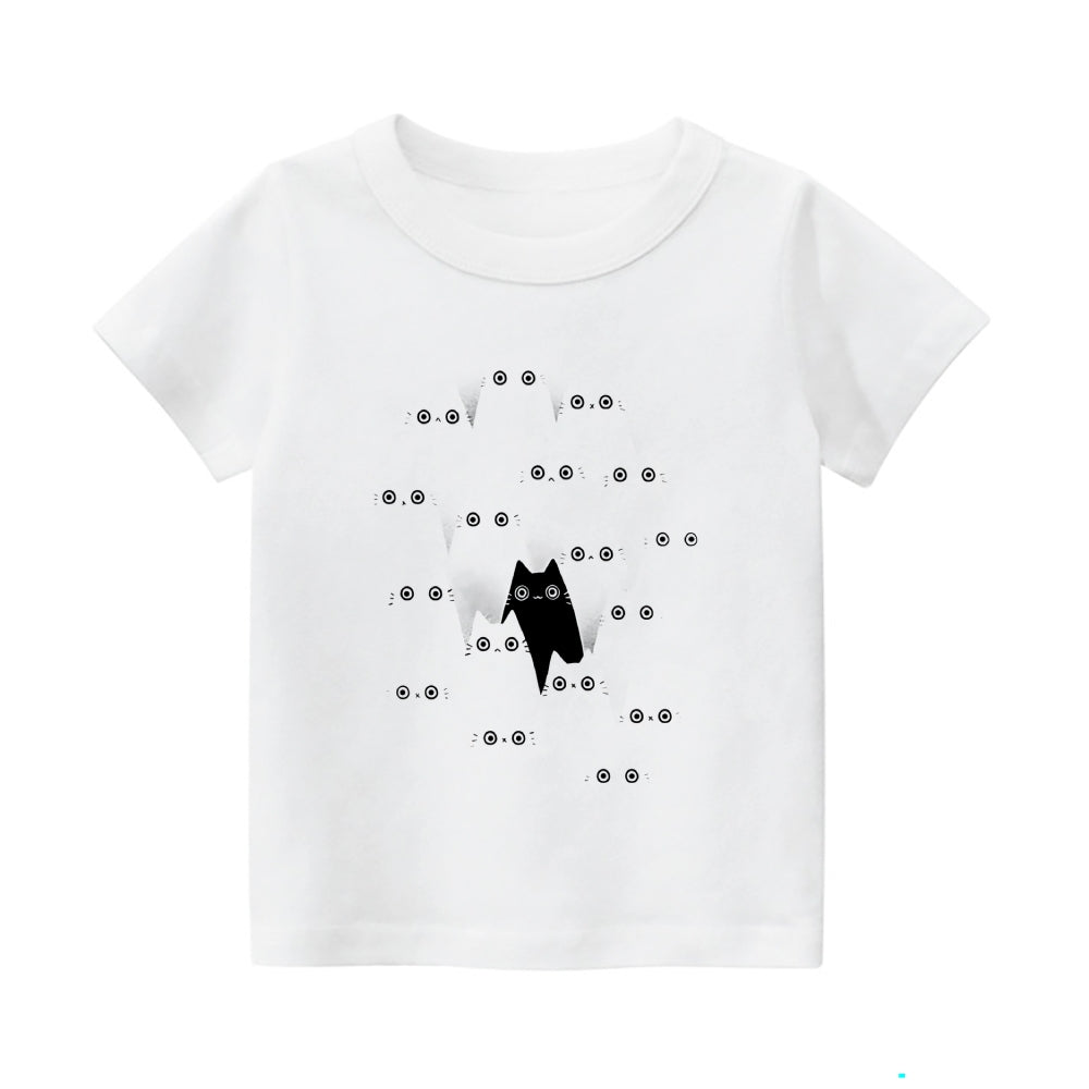 Cat Vintage Kids Cotton T-shirt