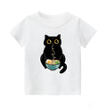 Ramen Cat Vintage Kids Cotton T-shirt