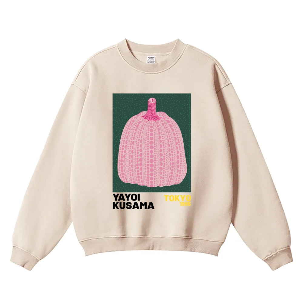 Yayoi Kusama Pumpkin Vintage Cotton Blend Sweatshirt