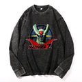 Mazinger Z Vintage Cotton Wash Crewneck Long-Sleeve T-Shirt