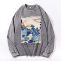 Utagawa Kuniyoshi Vintage Cotton Wash Crewneck Long-Sleeve T-Shirt