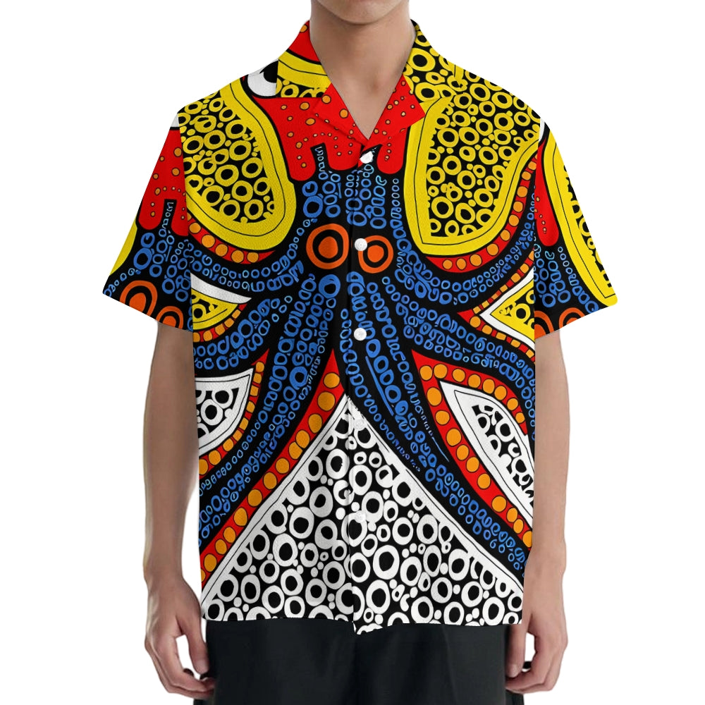 Beyru Octopus Japanese Style Camp Shirt