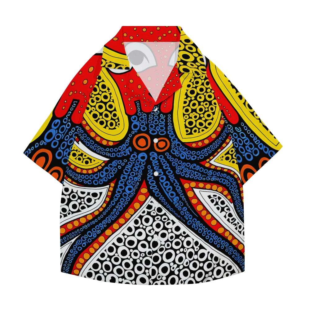 Beyru Octopus Japanese Style Camp Shirt