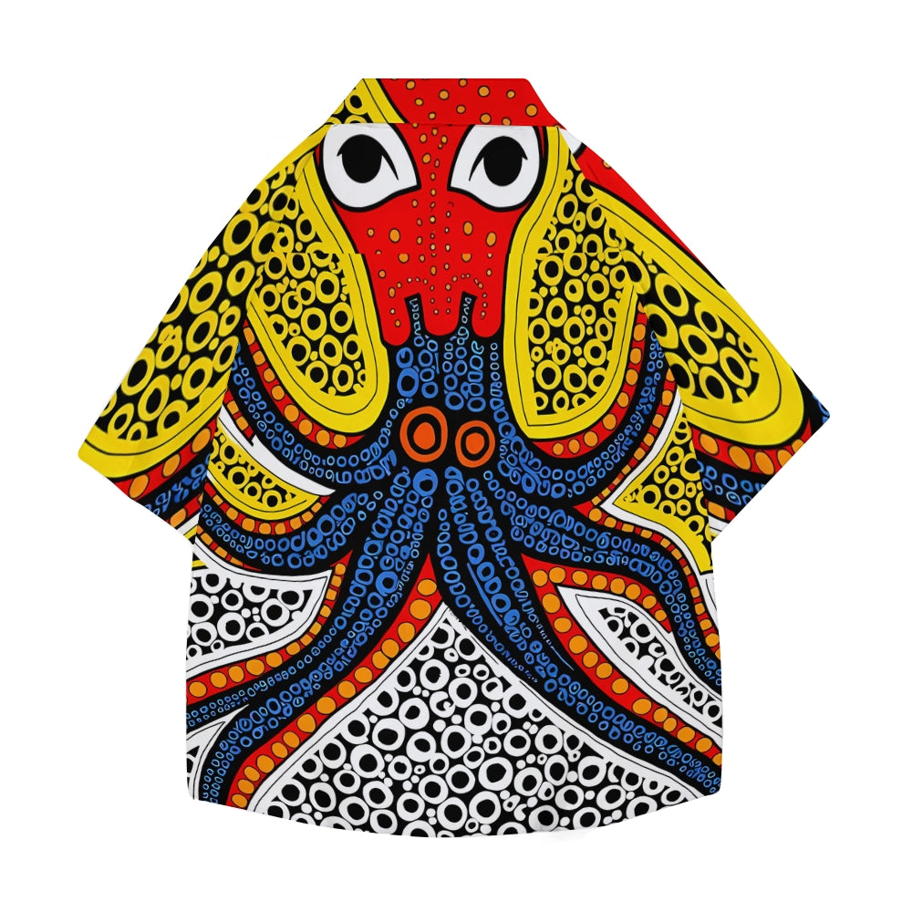 Beyru Octopus Japanese Style Camp Shirt