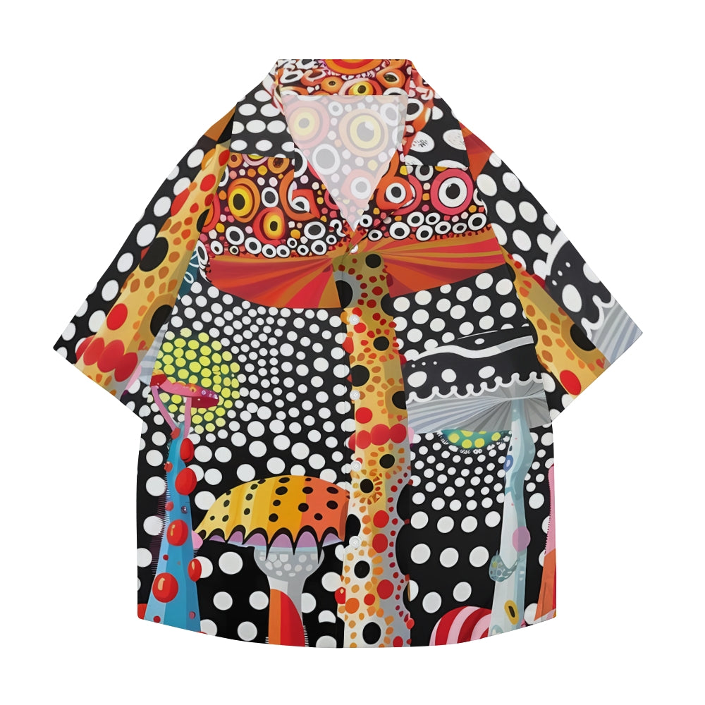 Yayoi Kusama Mushroom Japanese Style Camp Shirt