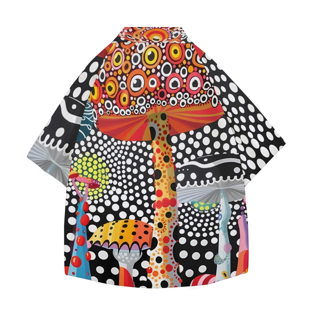 Yayoi Kusama Mushroom Japanese Style Camp Shirt