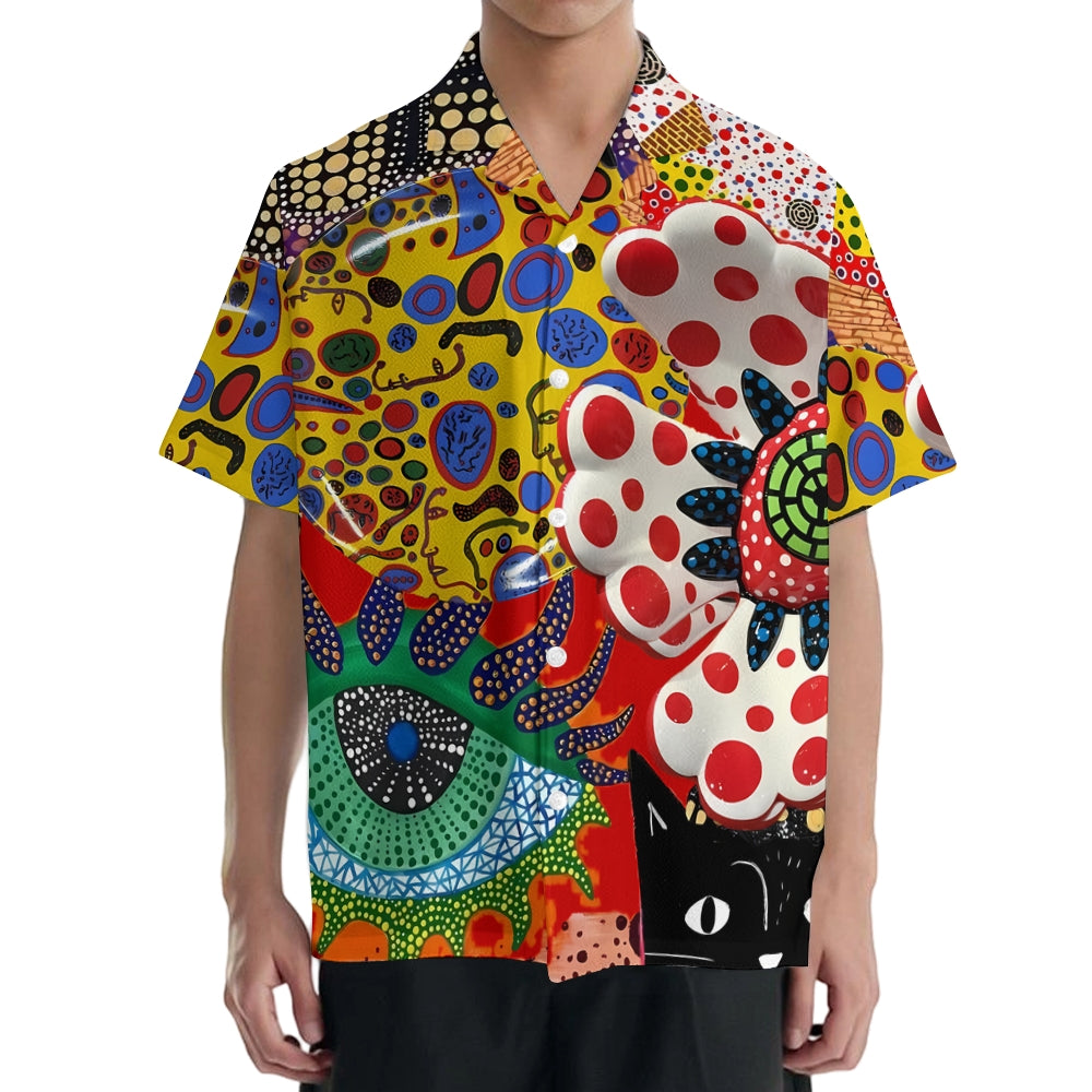 Yayoi Kusama Flower Japanese Style Camp Shirt