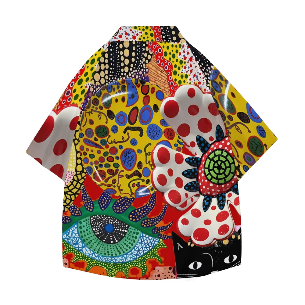 Yayoi Kusama Flower Japanese Style Camp Shirt