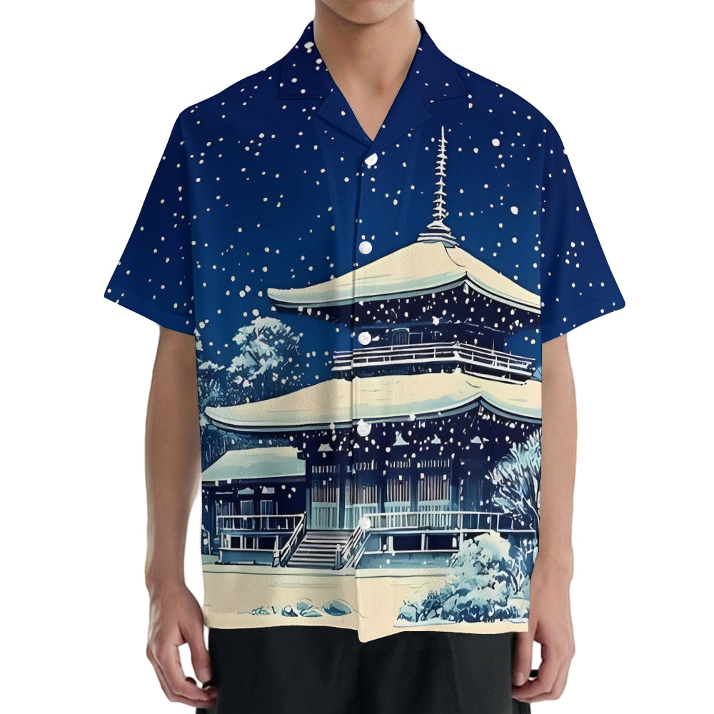 Snow Japanese Style Camp Shirt