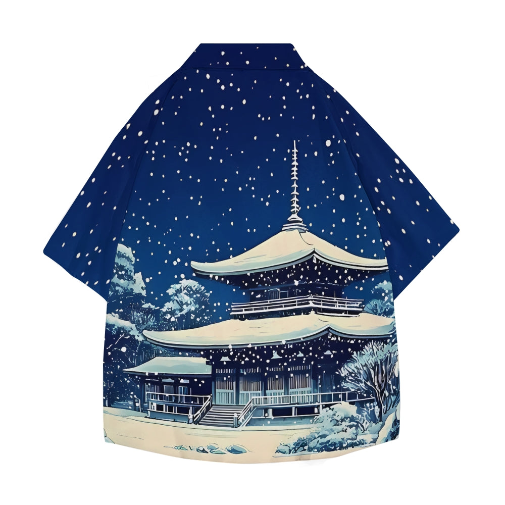 Snow Japanese Style Camp Shirt
