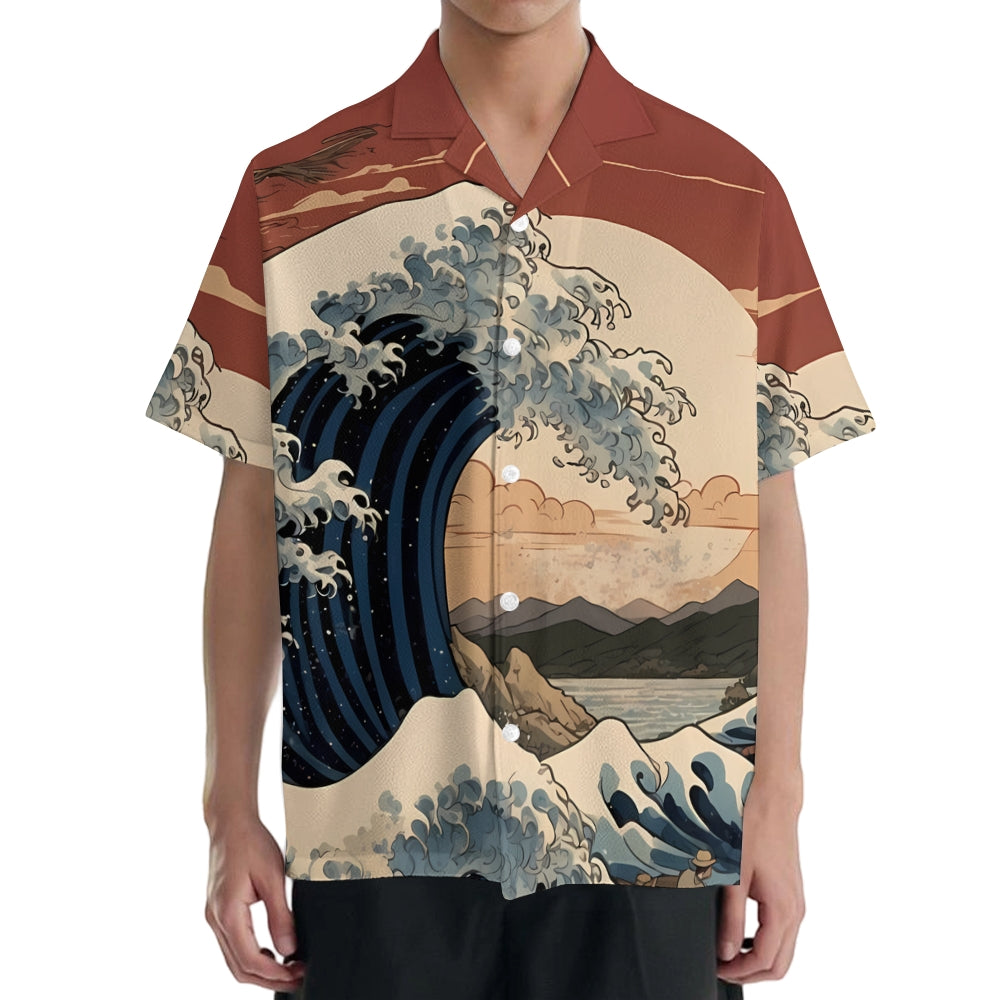 Great Wave Japanese Style Camp Shirt