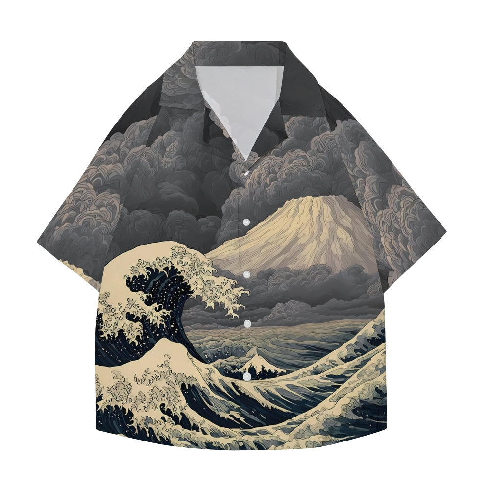 Great Wave Japanese Style Camp Shirt