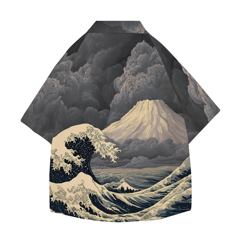 Great Wave Japanese Style Camp Shirt