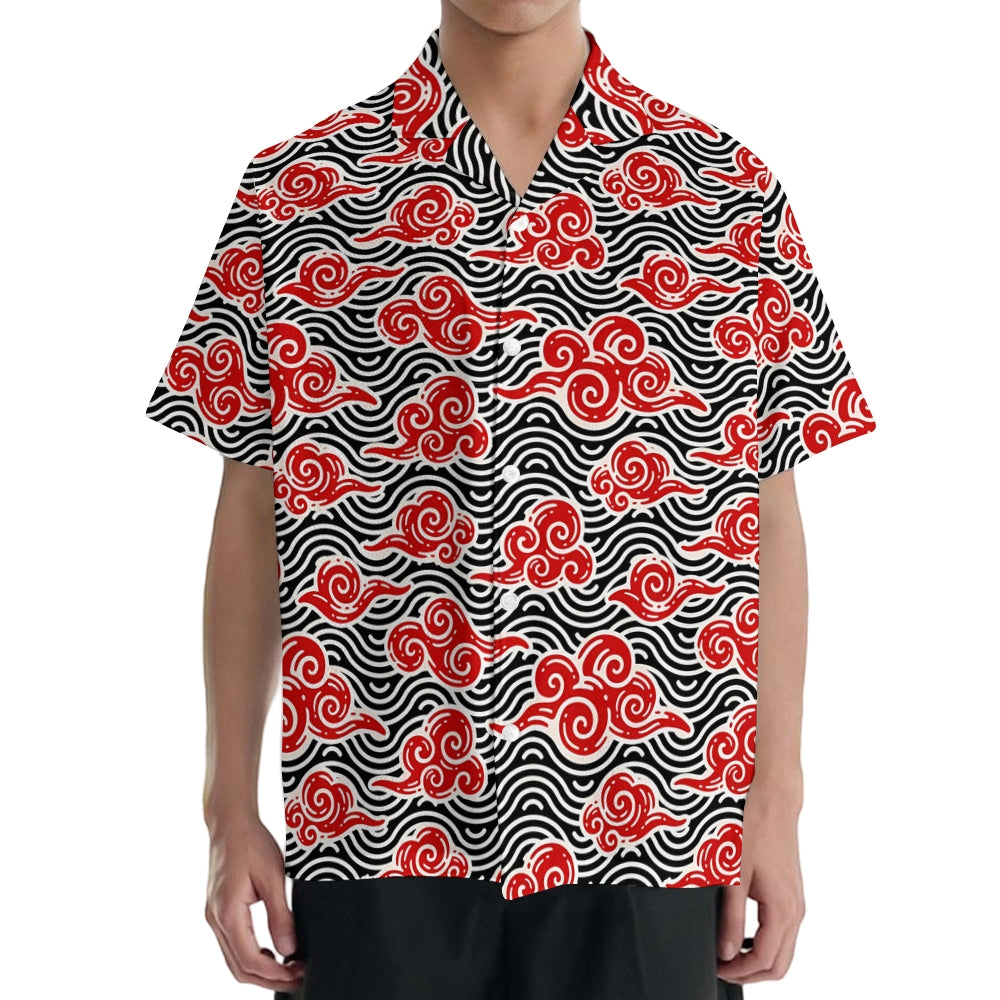 Wave Japanese Style Camp Shirt