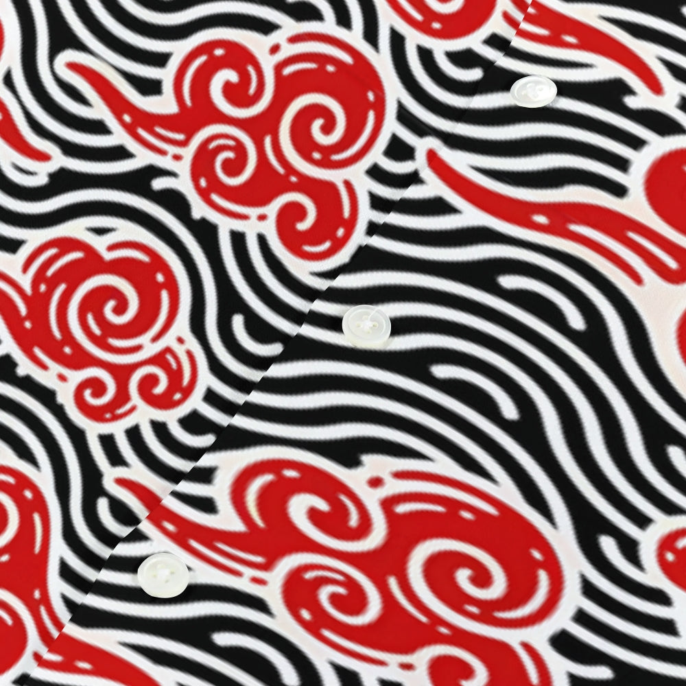 Wave Japanese Style Camp Shirt