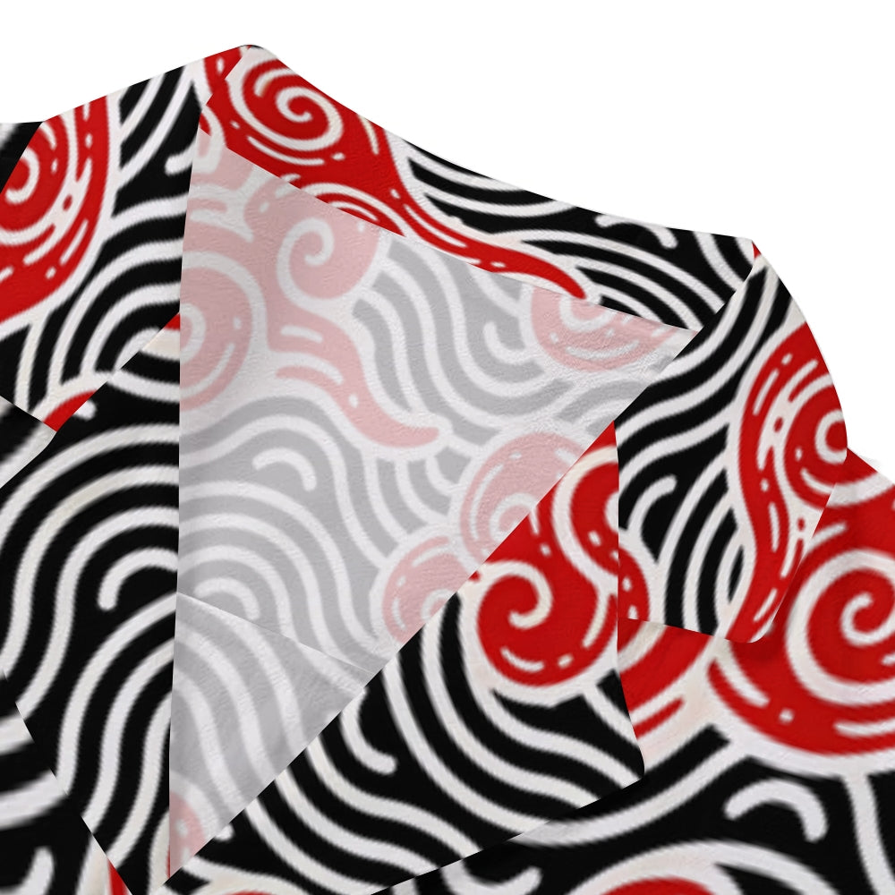 Wave Japanese Style Camp Shirt